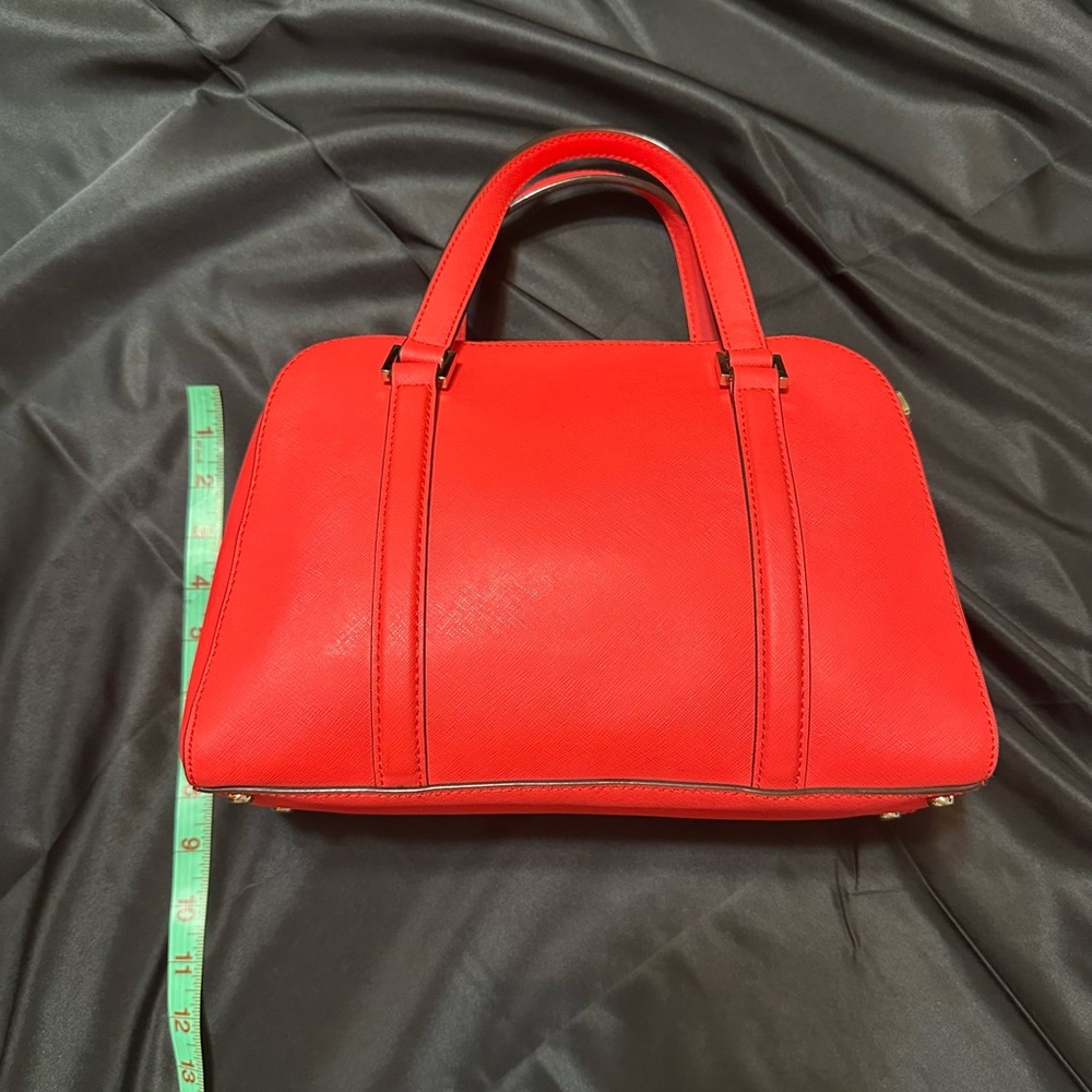 Kate Spade Newbury Lane Leather Satchel in Coral - Picture 3 of 7